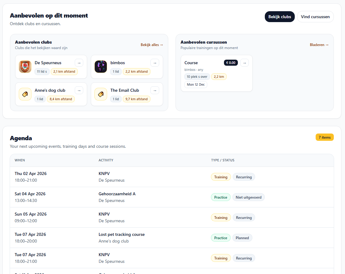 CaniLink dashboard preview